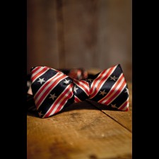 tied america flag bow tie
